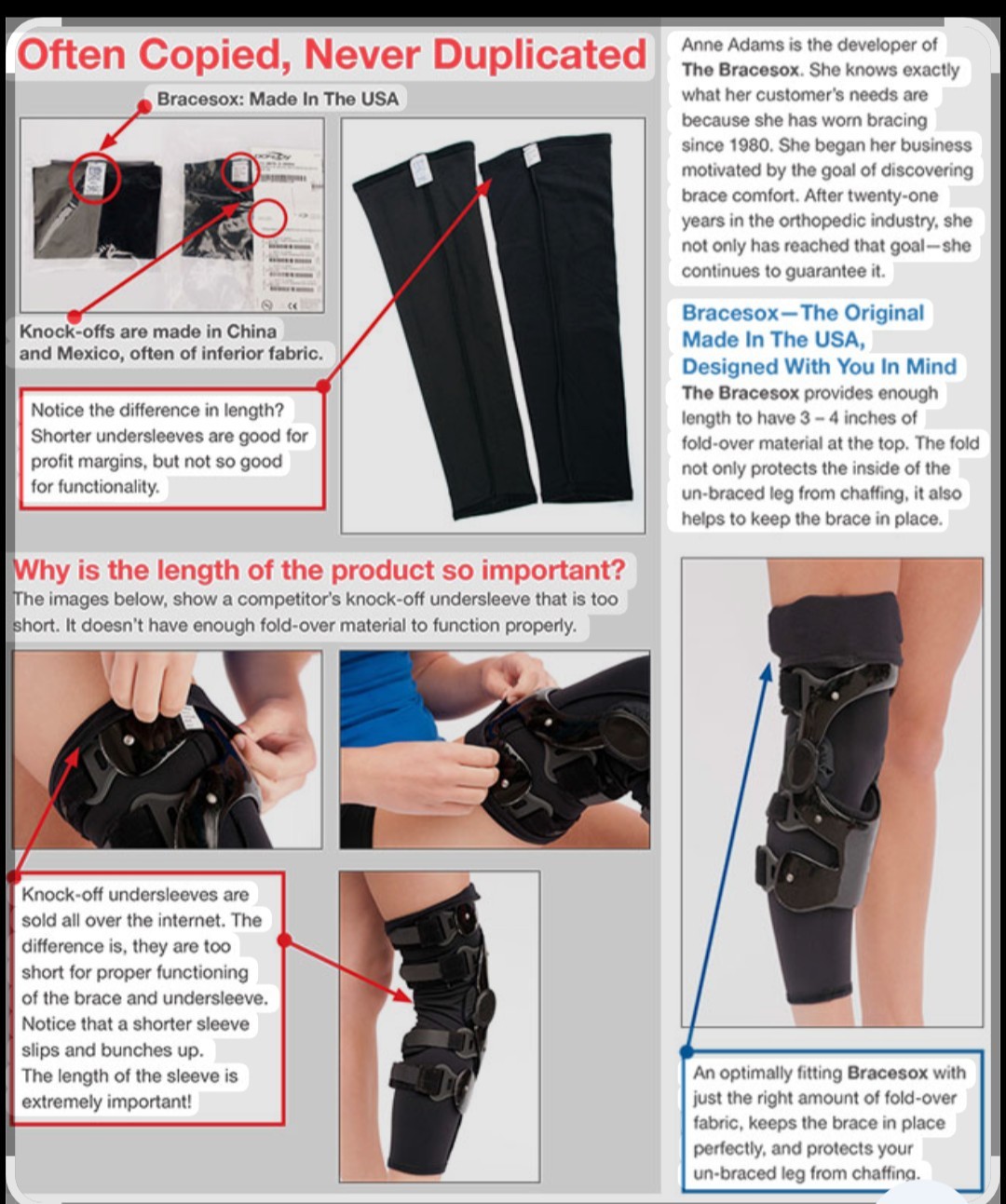 Braxesox Knee Undersleeve LARGE