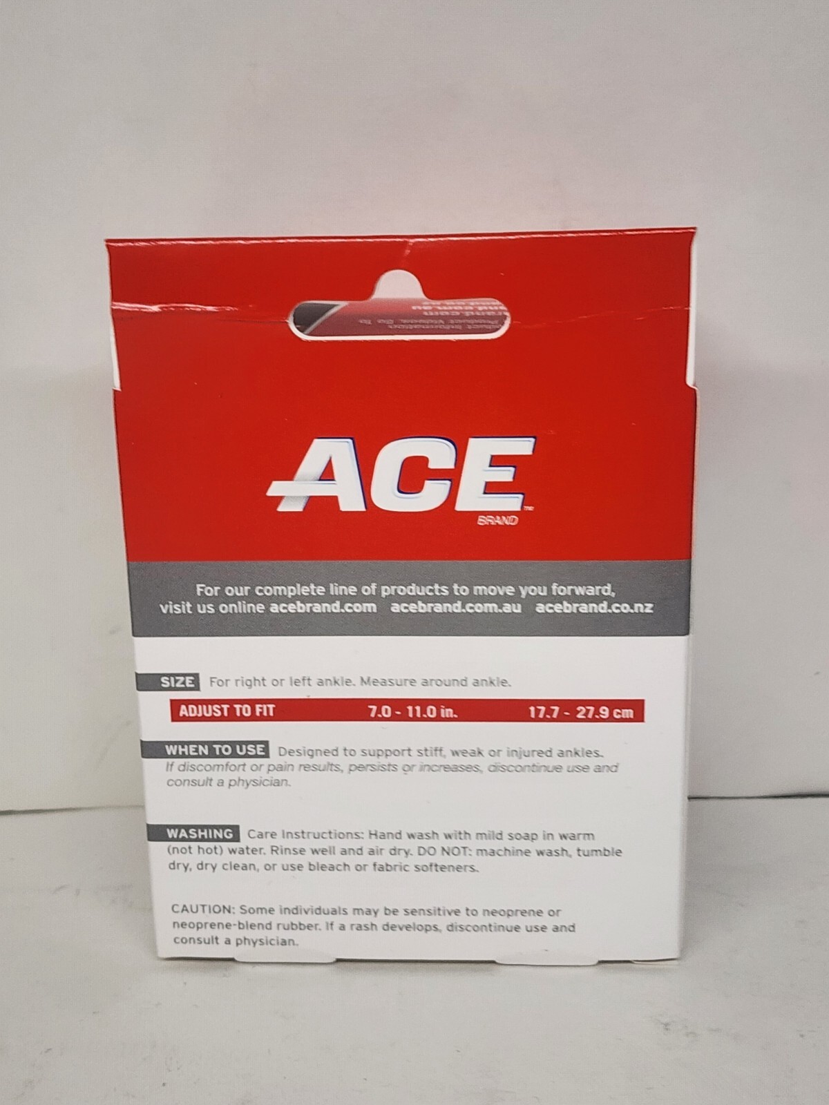 ACE BASICS ADJUSTABLE ANKLE SUPPORT 1 CT