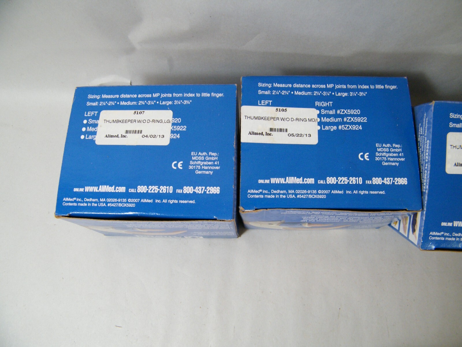 (6) AILMED FREEDOM THUMBKEEPER LEFT HAND, S, M, L