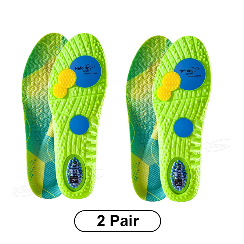Sports Air Cushion High Elastic Running Insoles PU Shock-absorbing Soft Breathab