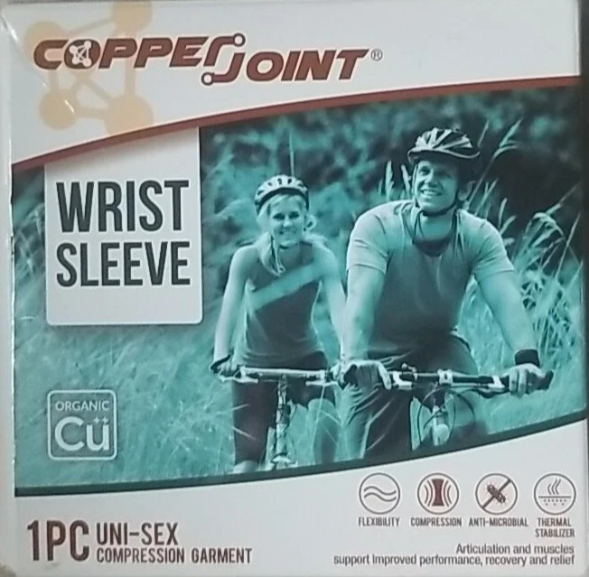 NEW CopperJoint Wrist Sleeve Compression Garment Black (Small / Left) Free Ship
