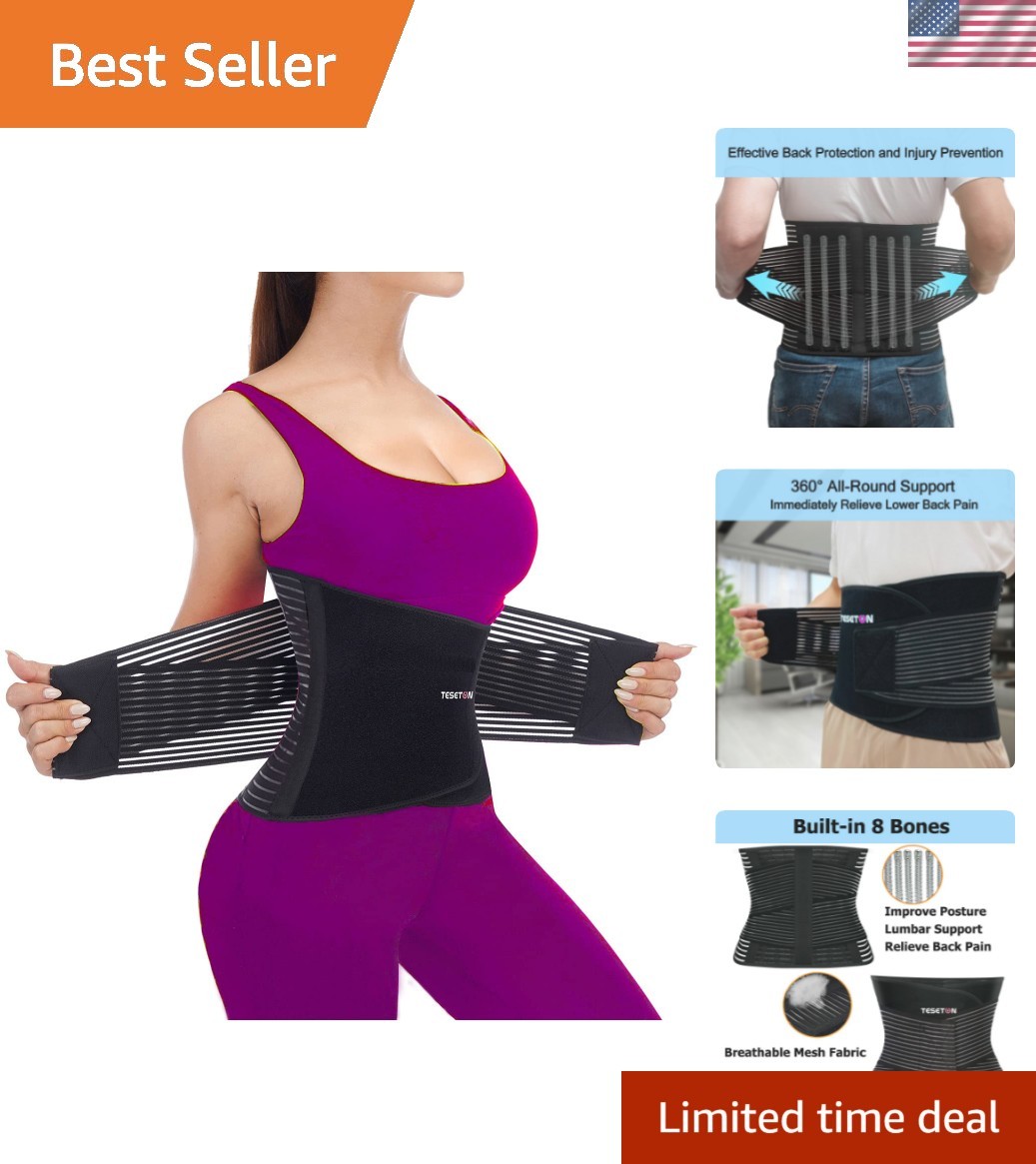 Back Brace for Men and Women, Back Support Belt Relief Lower Back Pain Hernia…