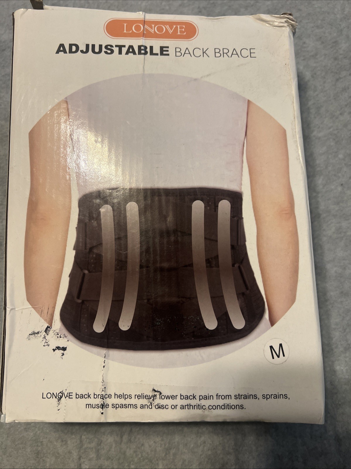 Lonove Adjustable Back Brace-Medium