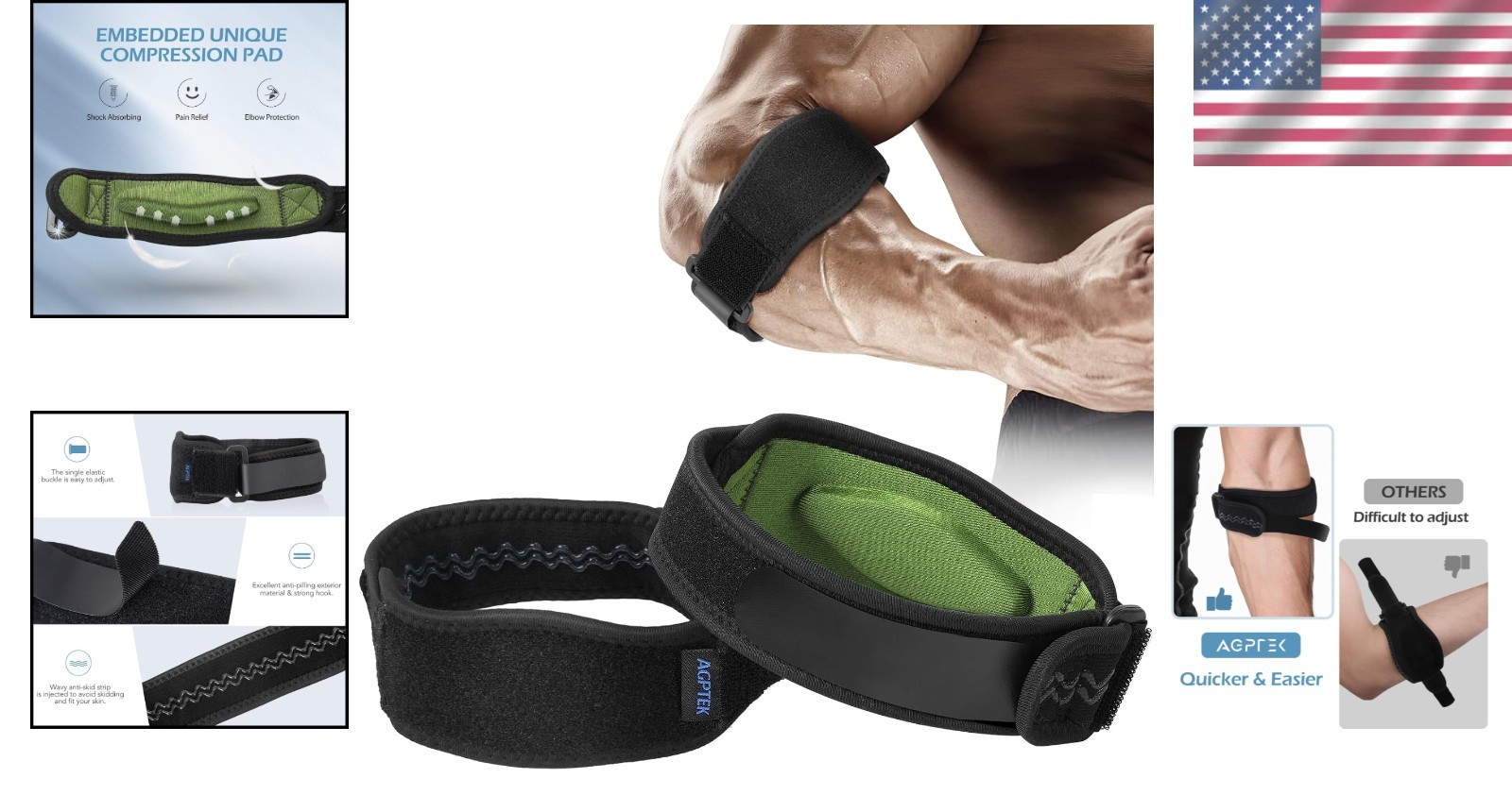 Unisex Elbow Strap – Adjustable & Comfortable Relief for Sport Enthusiasts