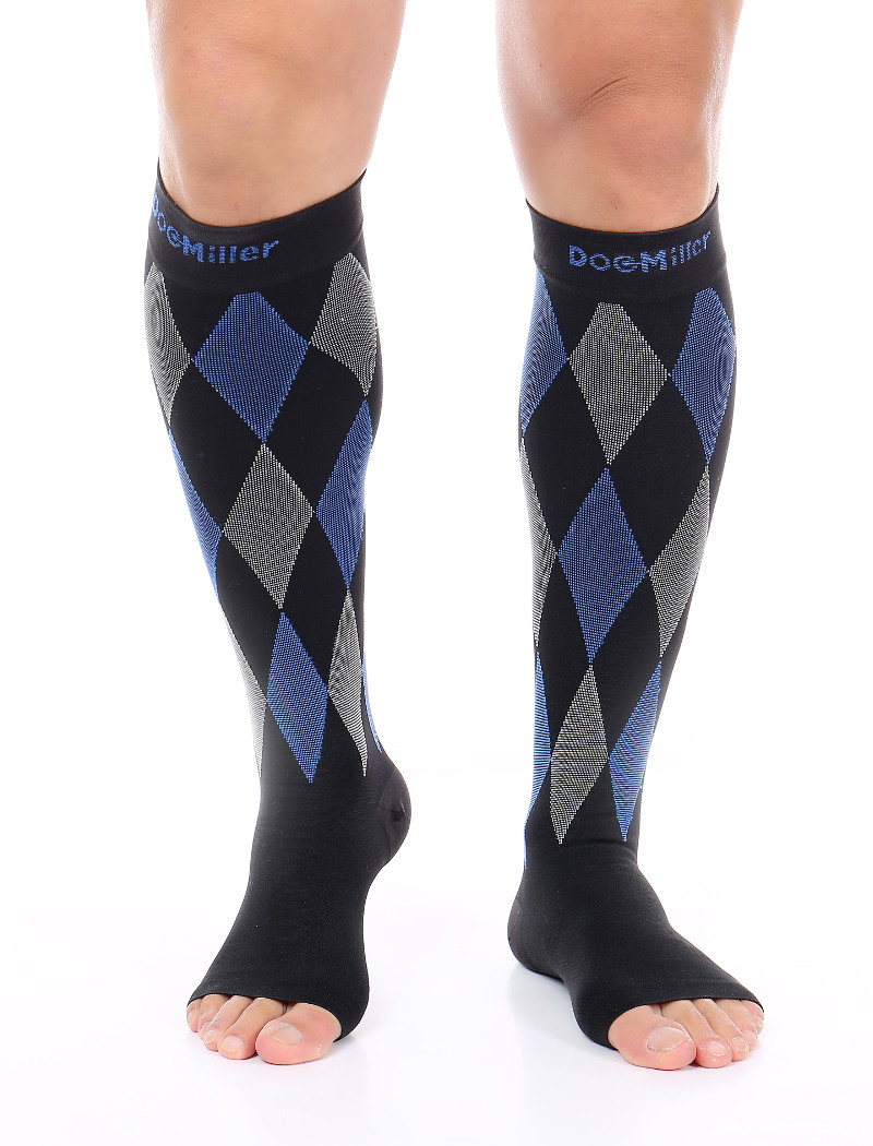 Compression Stockings Open Toe Doc Miller 3040 mmHg Sleeves For Varicose Pain