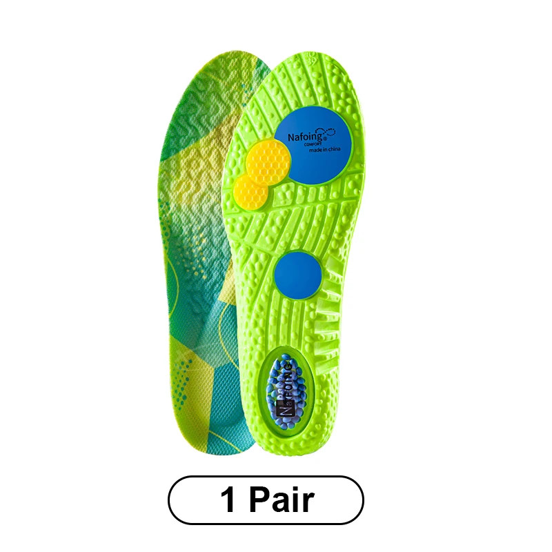 Sports Air Cushion High Elastic Running Insoles PU Shock-absorbing Soft Breathab
