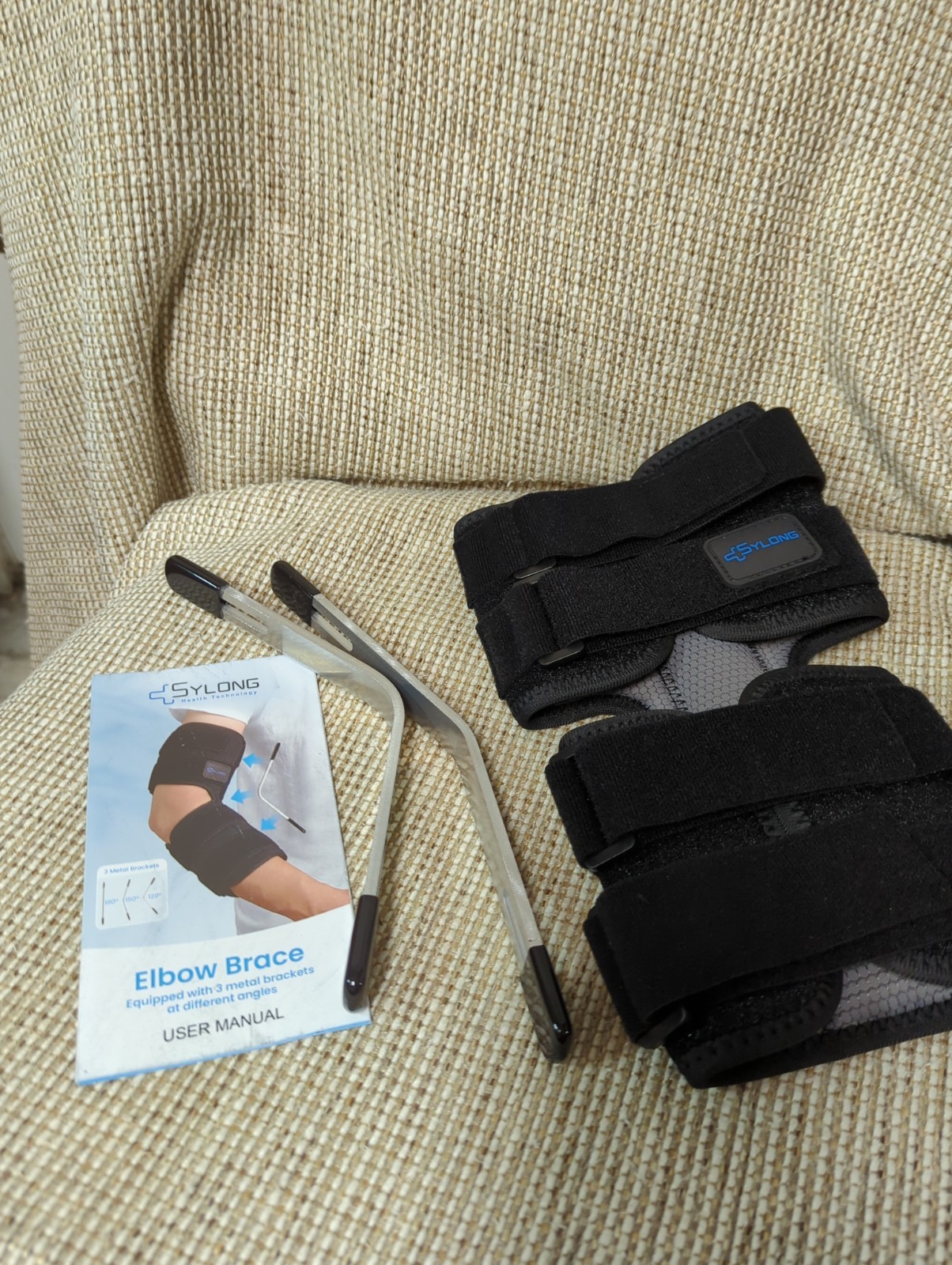Sylong Cubital Tunnel Syndrome Elbow Brace Splint for Ulnar Nerve. Medium