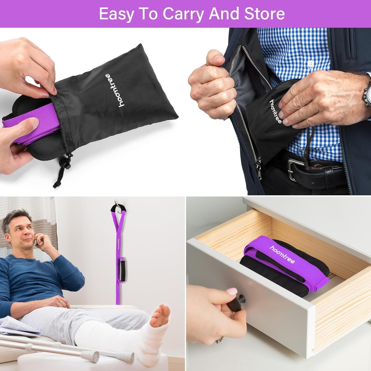 Portable Leg Lifter with Non-Slip Loop – Ideal for Stroke & Post-Surgery Rehab