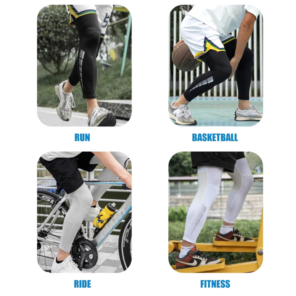 1Pair Compression Leg Sleeves – Full Legs Compression Sleeve for Men & Women, UV