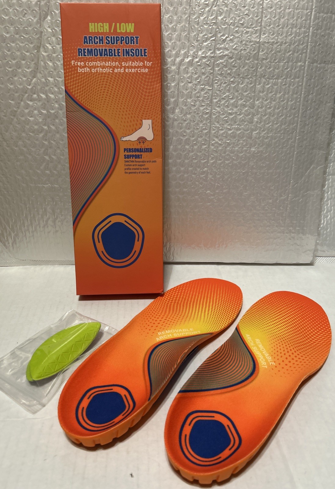 High/Low Arch Support – REMOVABLE- Insole for Men/Women L