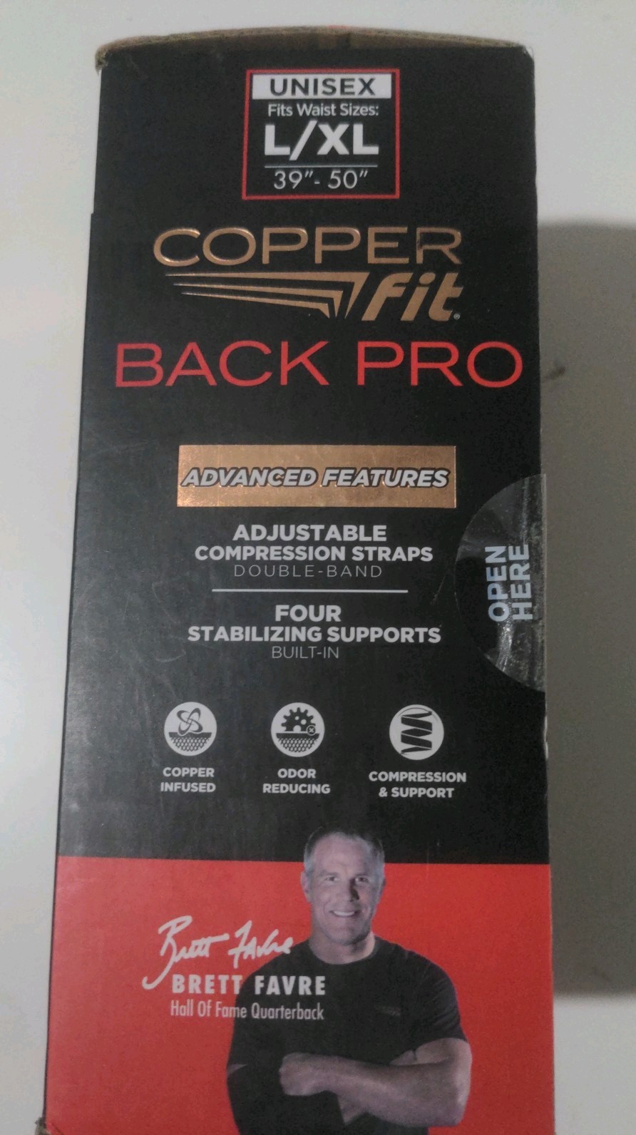 Copper Fit Back Pro Compression Back Support Belt Size L/XL NEW