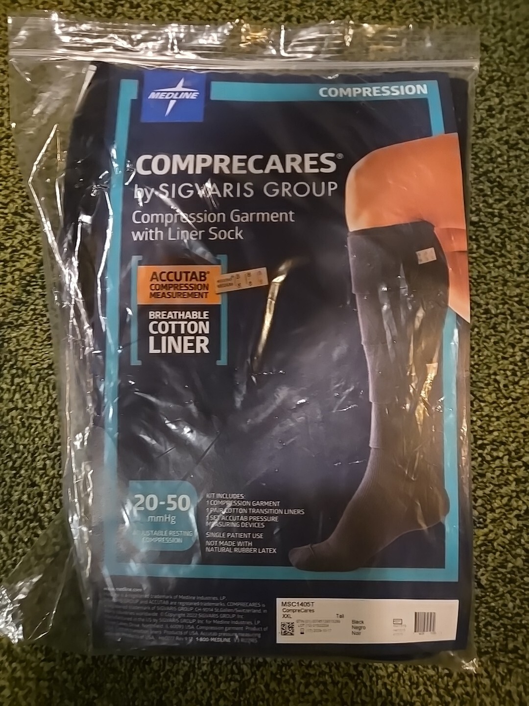 SIGVARIS COMPRECARES Reusable Compression Garment Kit Sock XXL- Tall 20-50mmHg