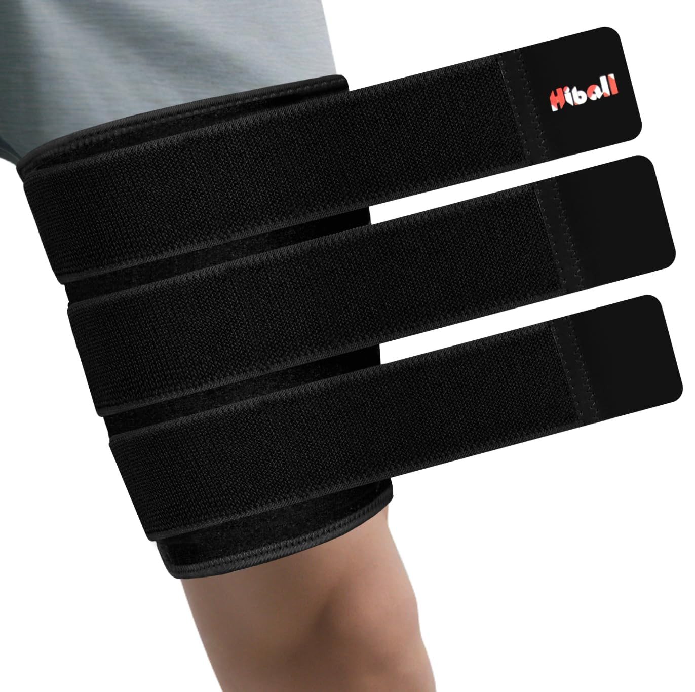 Adjustable Thigh and Hamstring Compression Sleeve with 3 Pressure Straps, Thigh