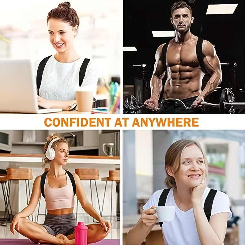 S/M/L Posture Corrector, Adjustable Upper Back Brace for Clavicle Support Unisex