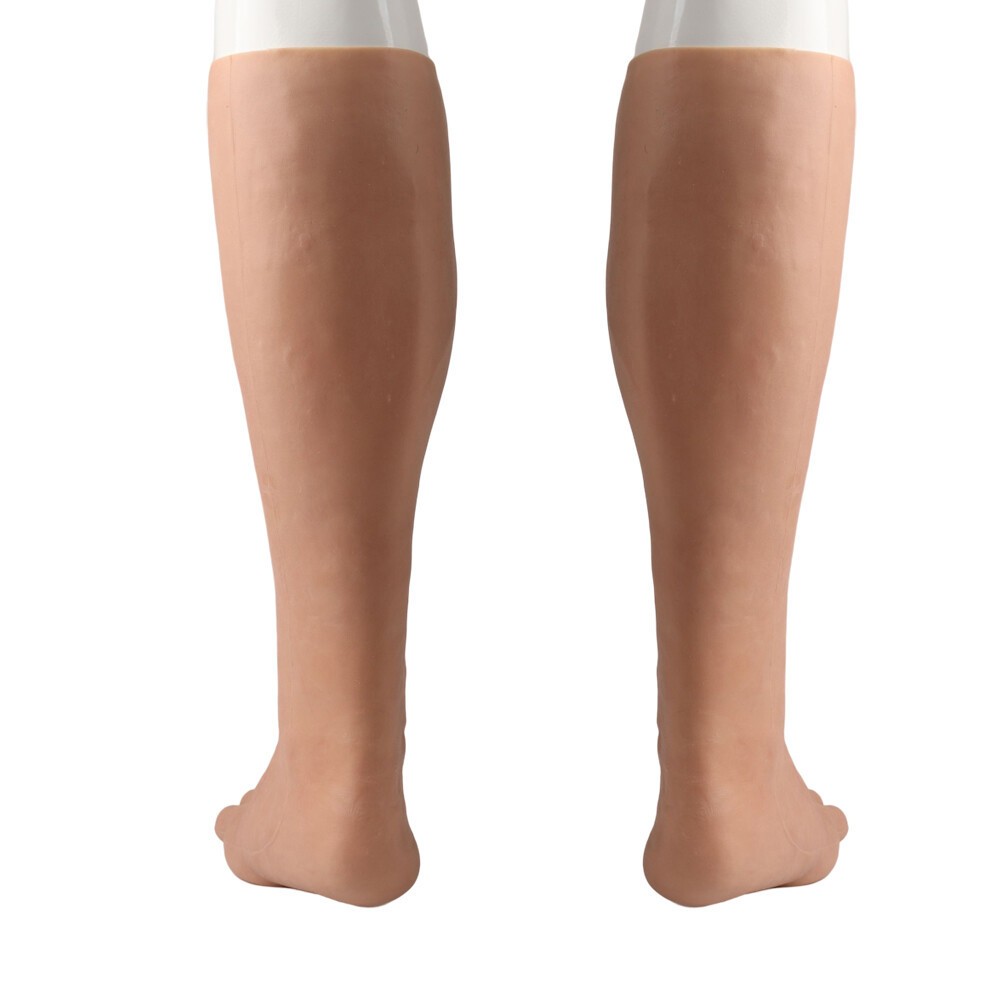 Highly Simulated Skin Silicone Prosthesis Foot Sleeve Leg Cover Scars CD