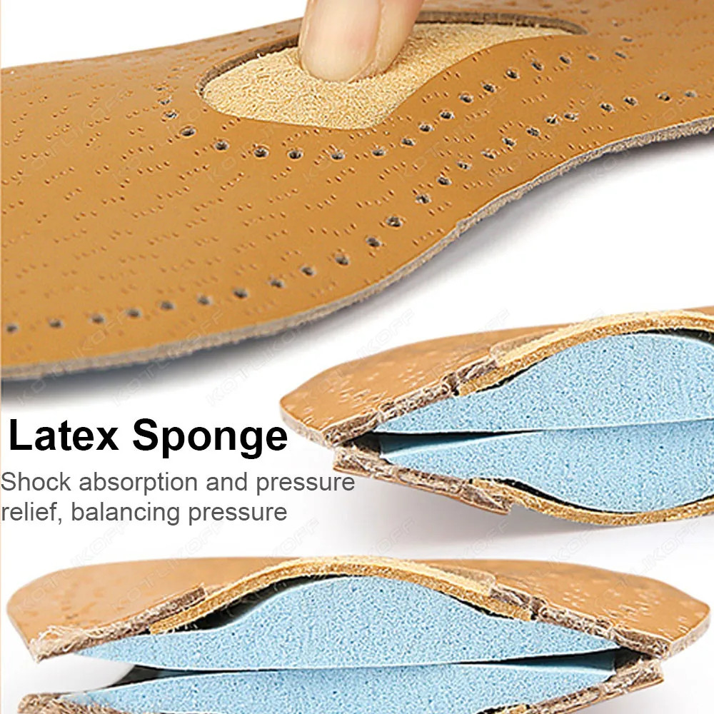 Women Self-Adhesive Latex PU Sandals Insoles Antislip Sweat-absorbent High-heele