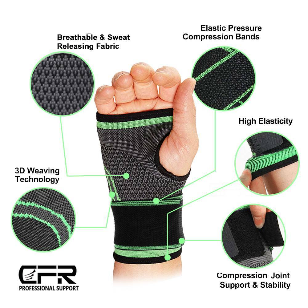 Adjustable Wrist Support Brace Compression Sleeve Arthritis Carpal Tunnel Hand