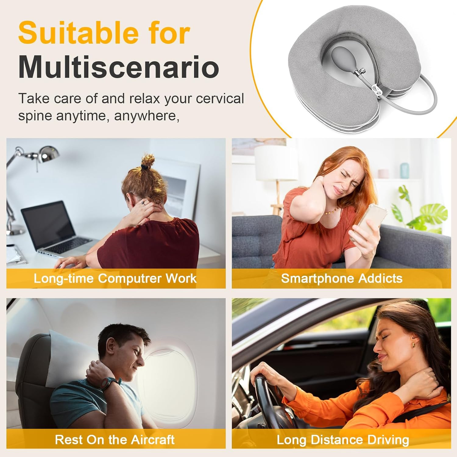 Neck Stretcher, Cervical Neck Traction Device for Instant Neck Pain Relief.