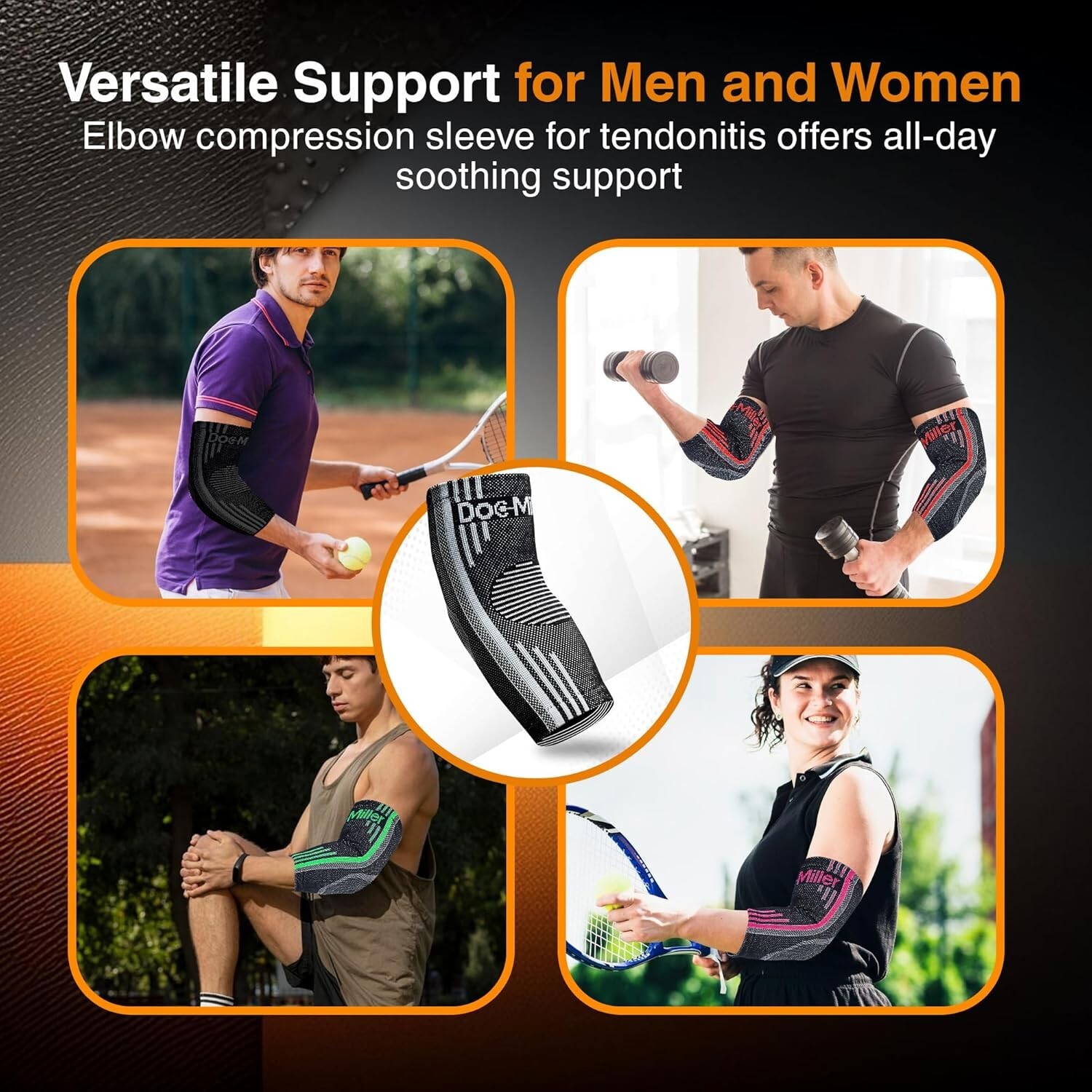 Doc Miller – Compression Elbow Brace – Small – Grey
