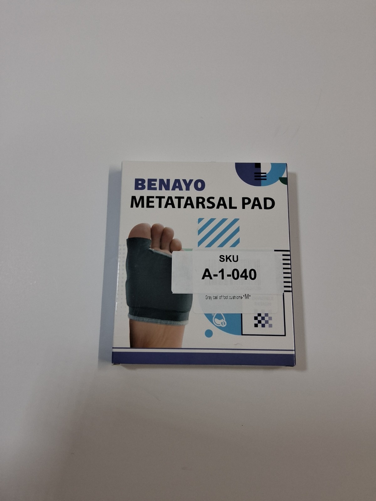 BENAYO Foot Cushion Gel Ball of Foot Pad, Stretchy, Gray, One Size