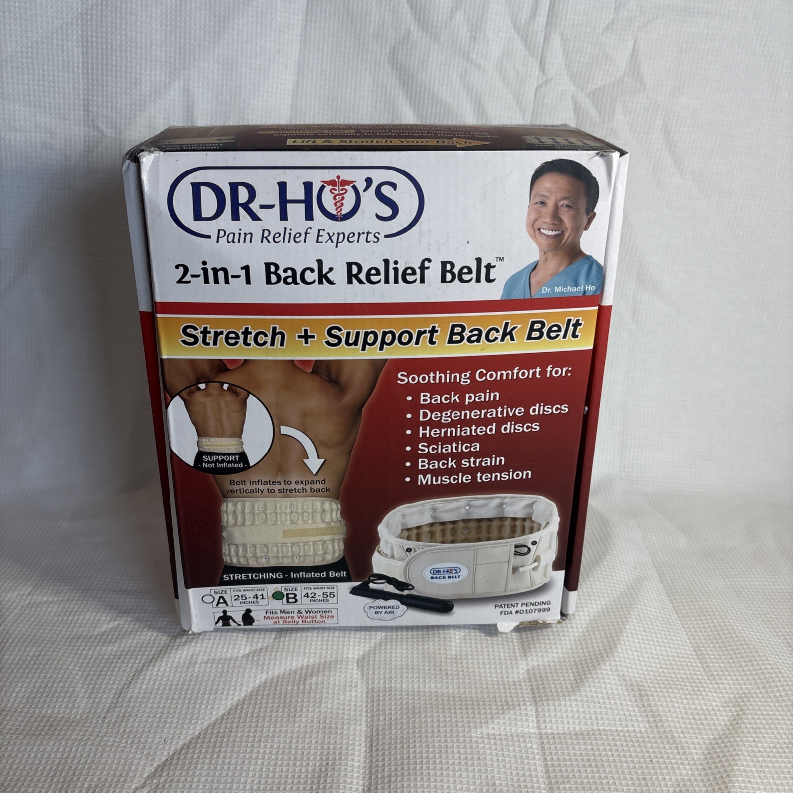 DR HO’S 2 in 1 Decompression Belt Back Pain Relief Lumbar Tested