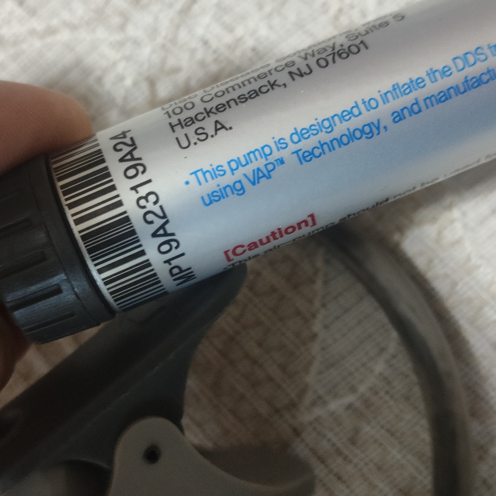 Disc Disease Solutions DDS Manual Inflate Pump For Traction Belt