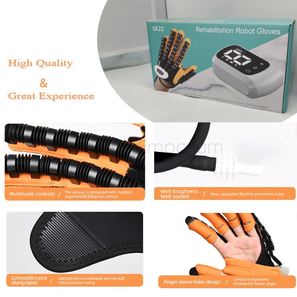 Rehabilitation Robot Gloves Finger Massage Stroke Hemiplegia Hand Recovery Care