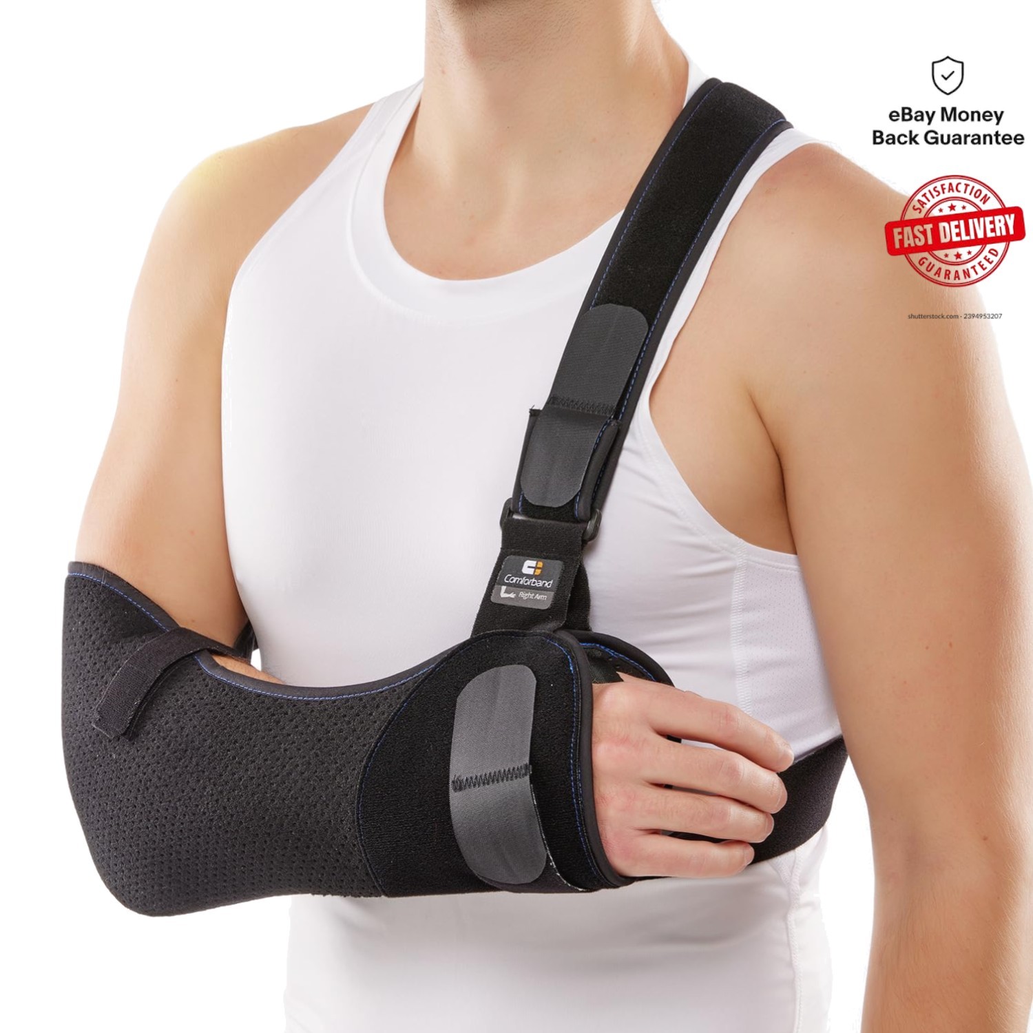 Deluxe Adjustable Shoulder Immobilizer Sling for Rotator Cuff and Arm Injuries