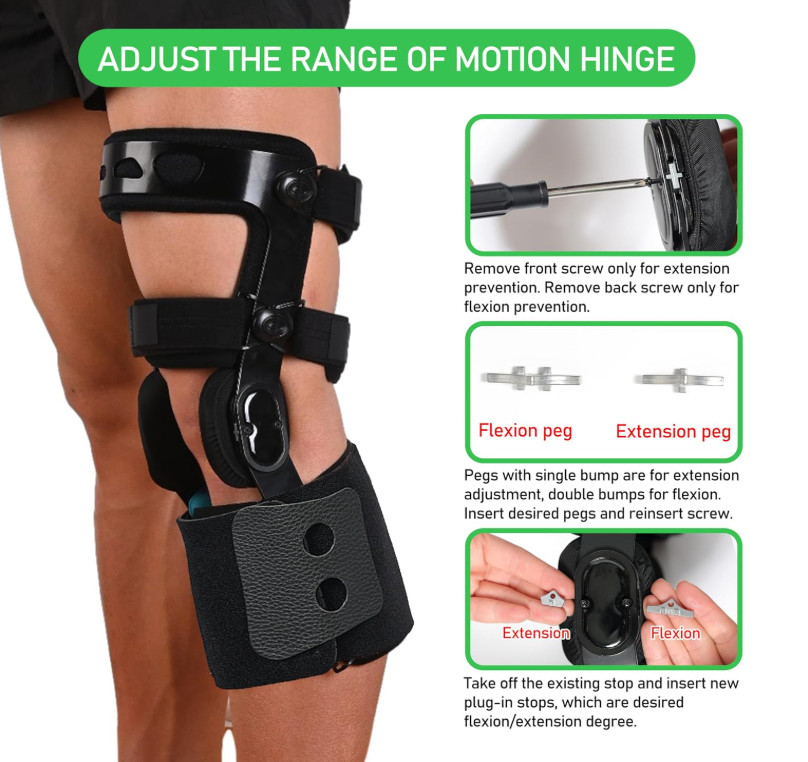 Orthomen Functional Knee Brace for ACL/MCL/PCL/Meniscus/Ligament/Sports Injuries