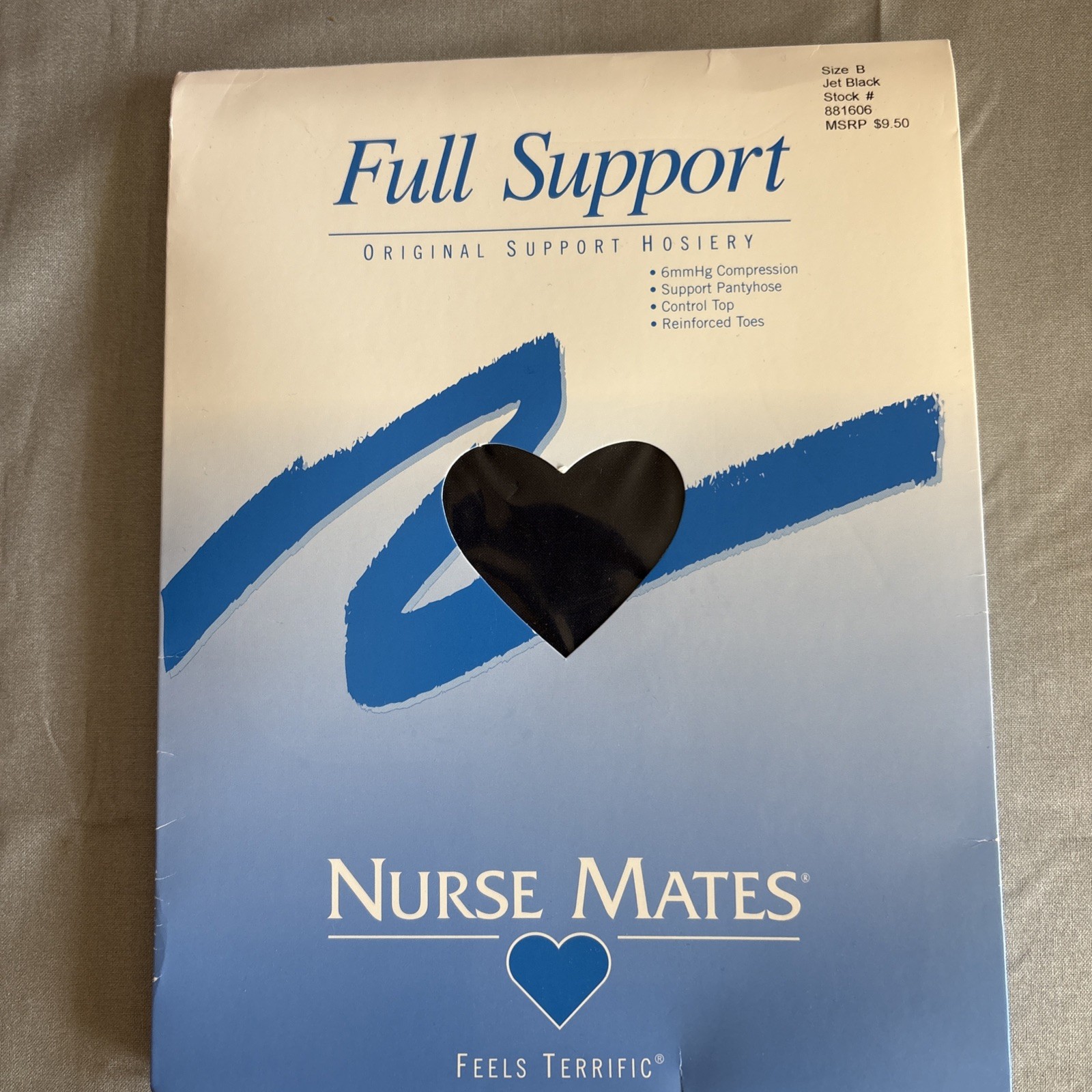 Women’s Nurse💙Mates Original Compression Hosiery 6mmHg 1 Pair Jet Black Size B