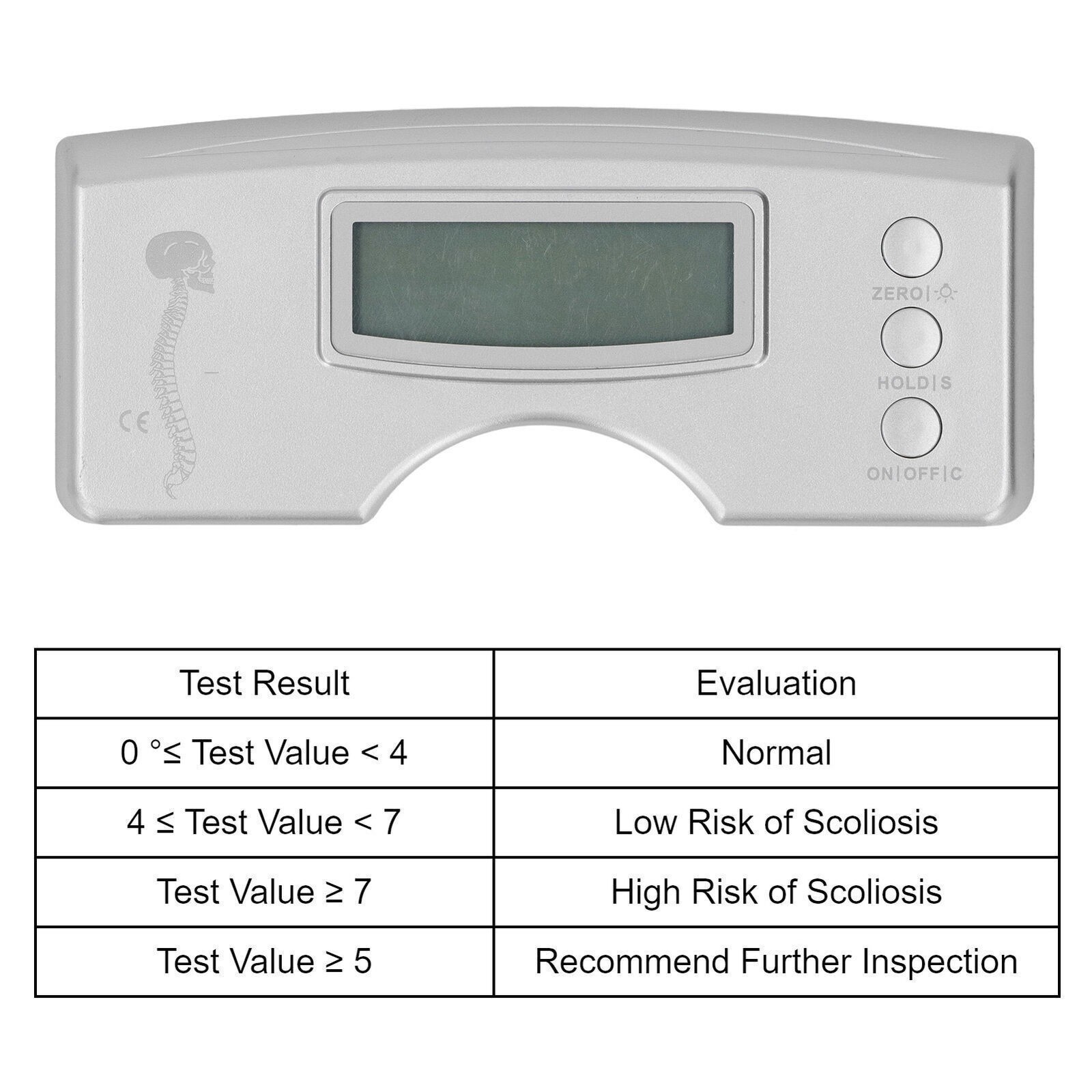 Digital Display Scoliosis Meter Human Spine Electronic Scoliometer Detector 0