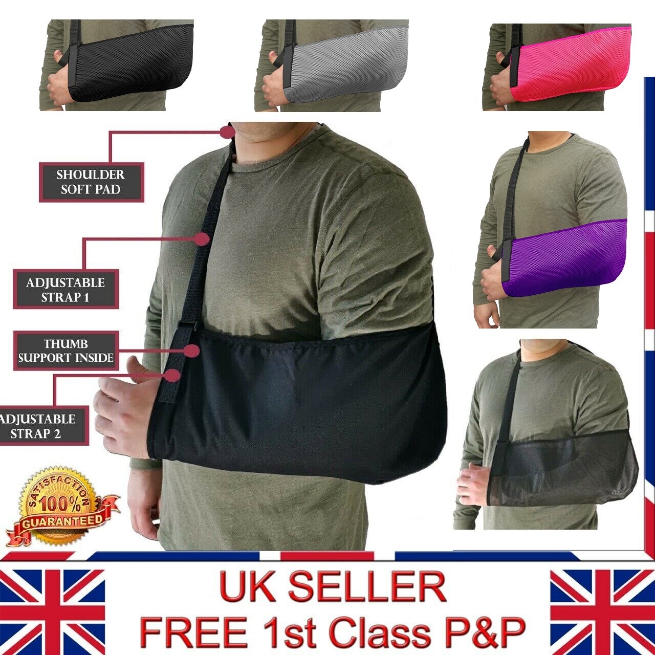 LTG Arm Sling Kids Children Adult Wrist Shoulder Support Elbow Injury Fracture