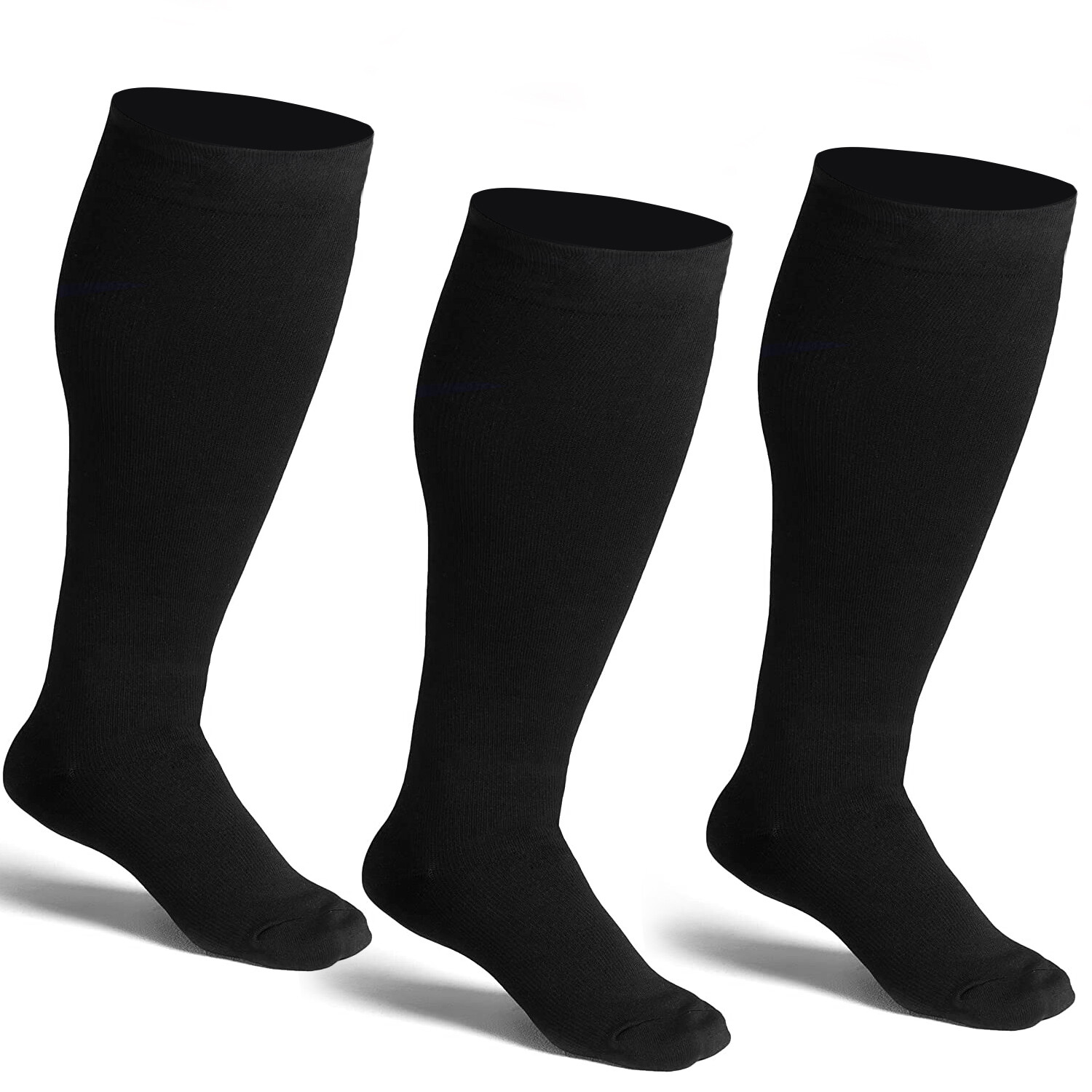 2XL Extra Wide Calf Plus Size Compression Socks for Leg Fatigue Swell Athletic