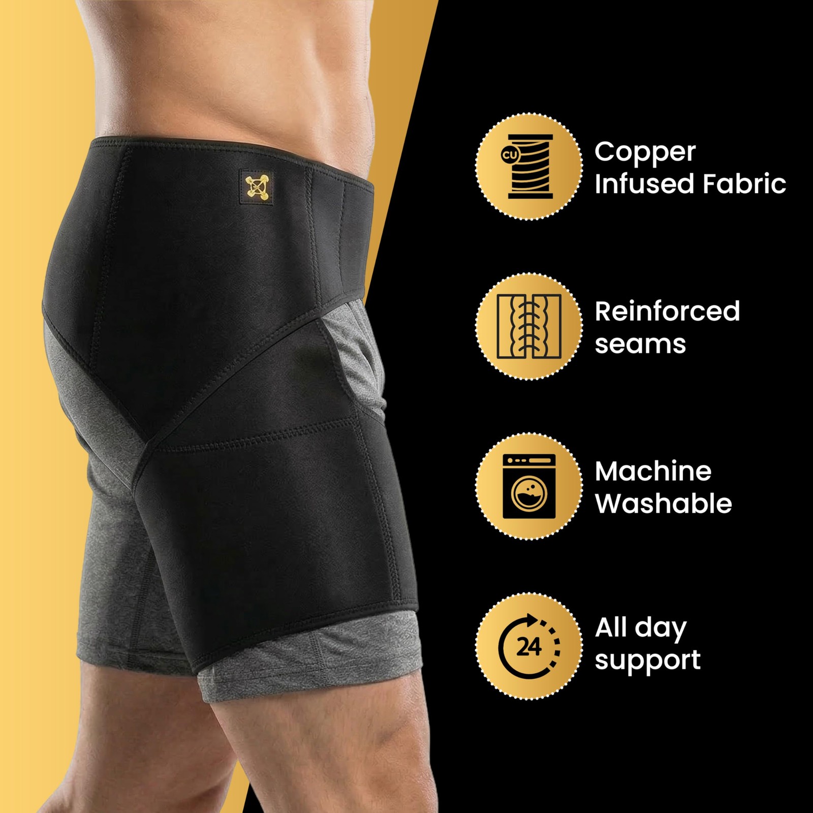 Copper Hip Brace For Sciatica Pain Relief – Hip Pain Relief Sciatic Nerve Br…