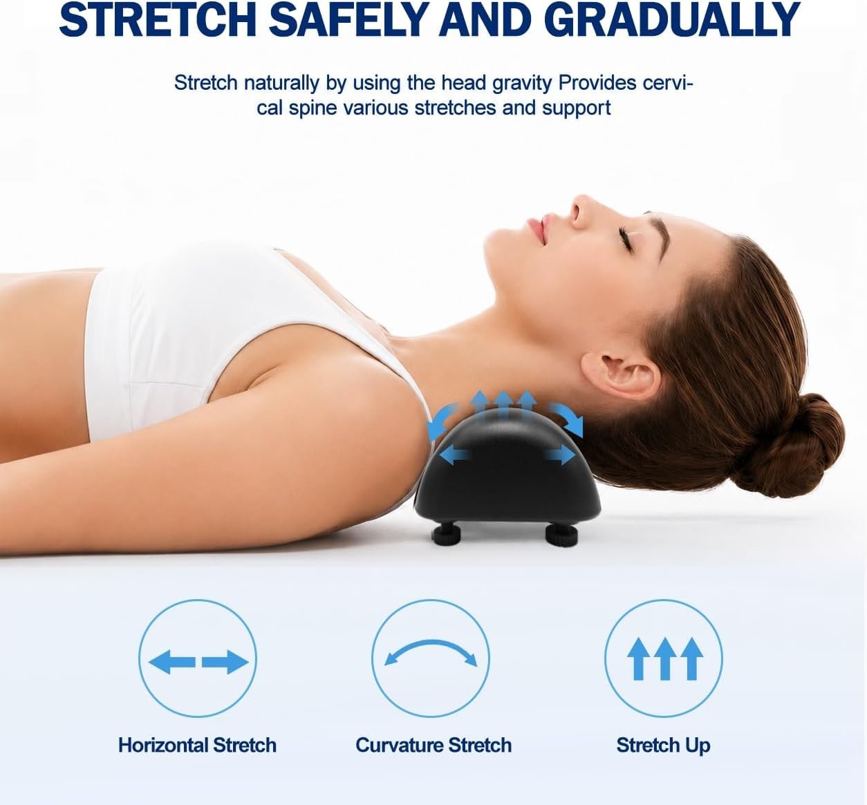 Neck Stretcher for Pain Relief Cervical Traction Device Pillow TMJ & Neck Hump