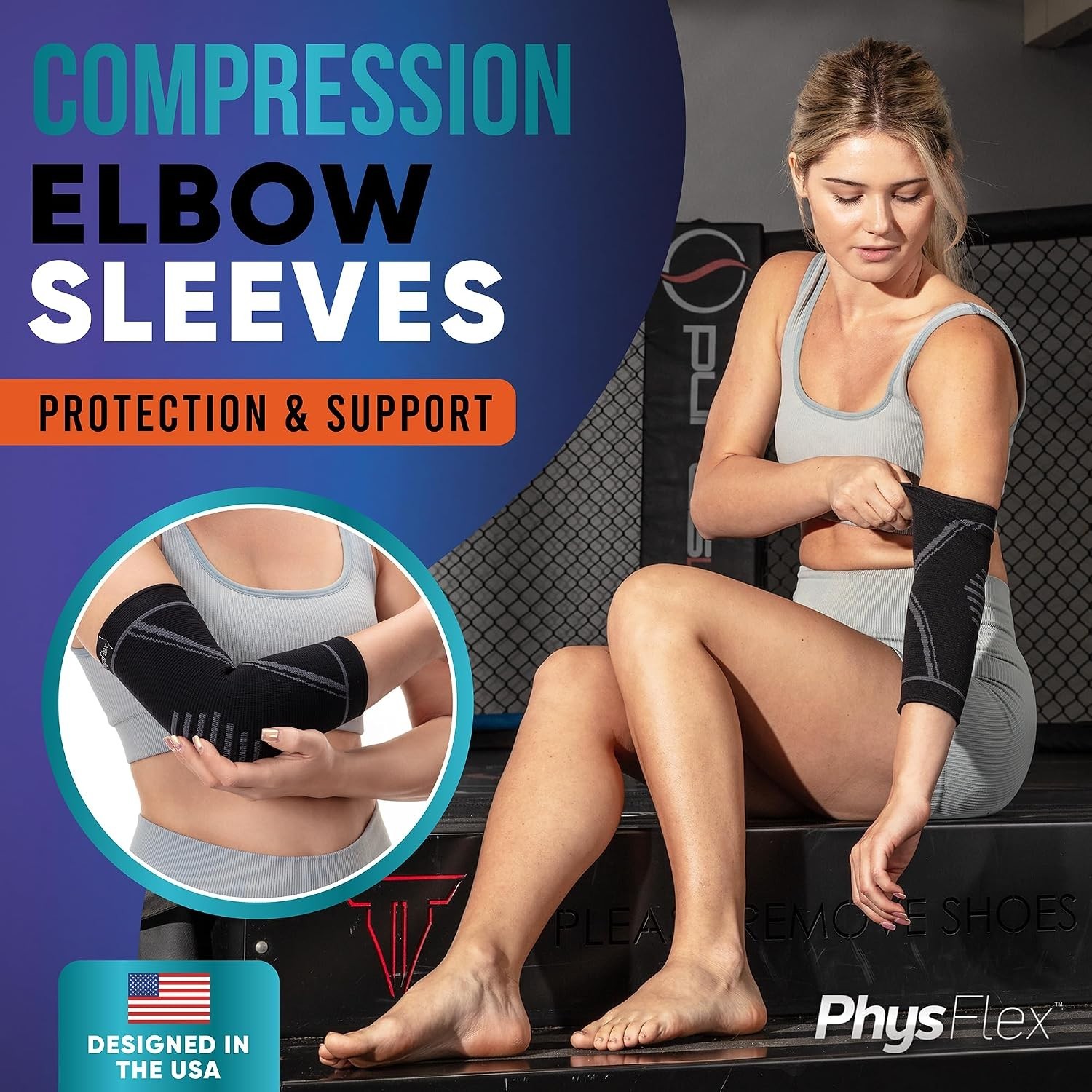 2 Pack Elbow Compression Sleeves – Lightweight Support for Active Lifestyles