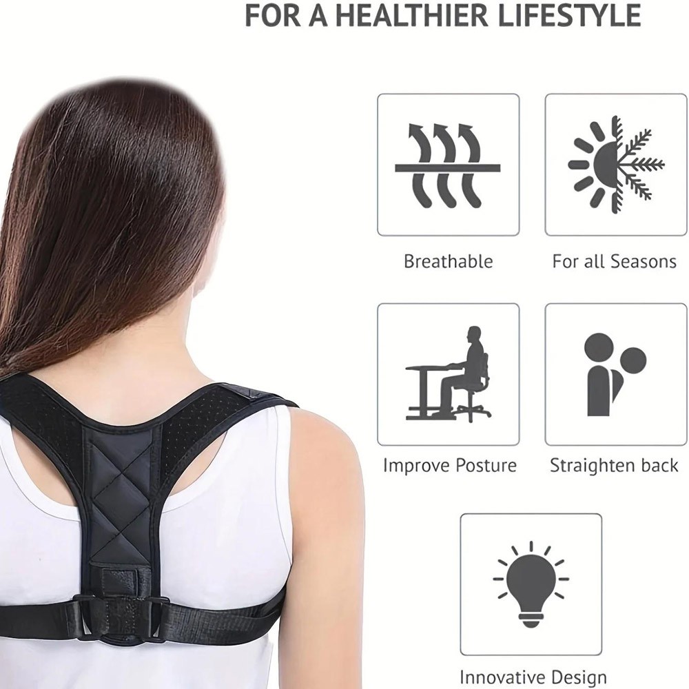 Posture Corrector Adjustable Back Brace Shoulder Support Strap Clavicle Belt US