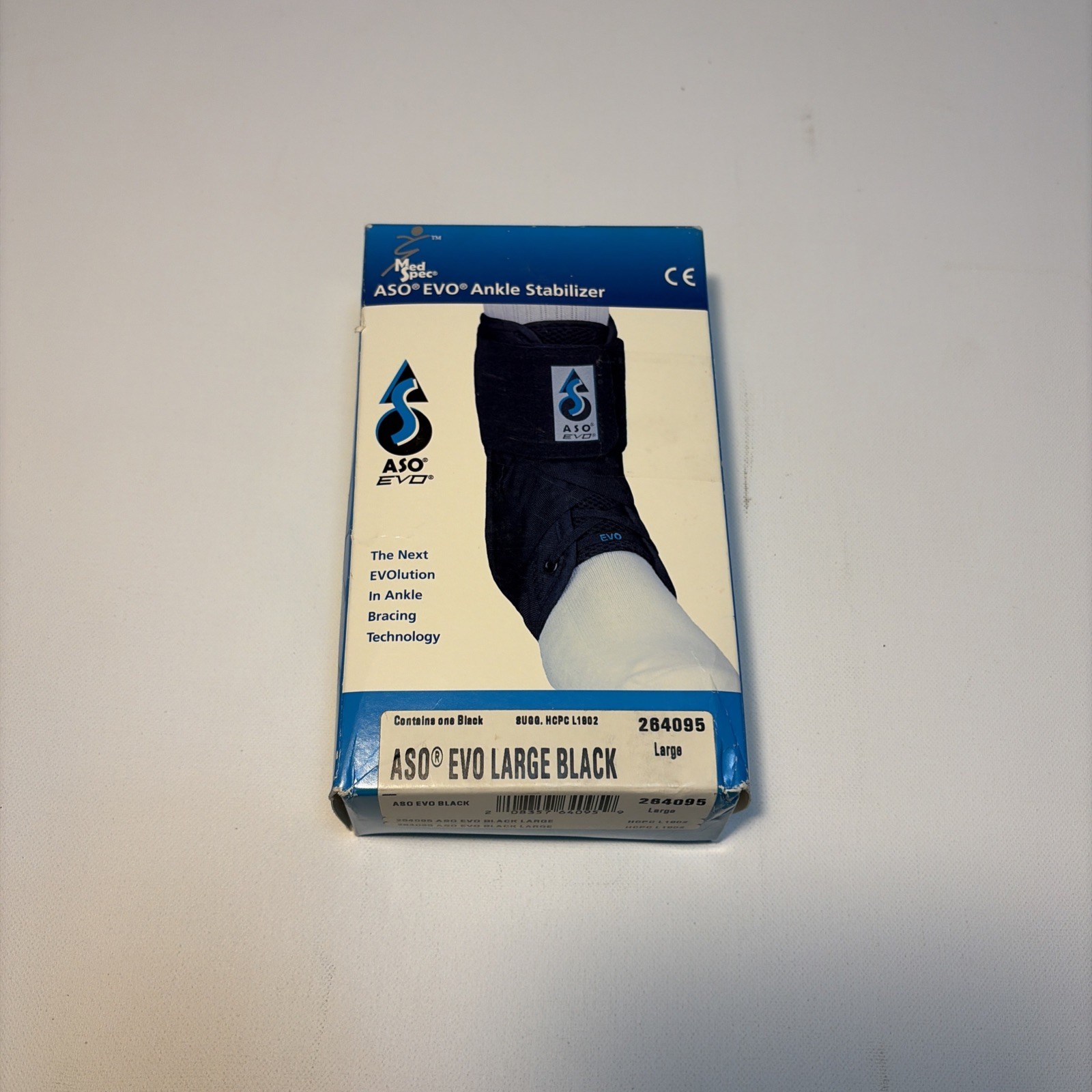 Med Spec Ankle Stabilizer Orthosis EVO NEW Size Large Black