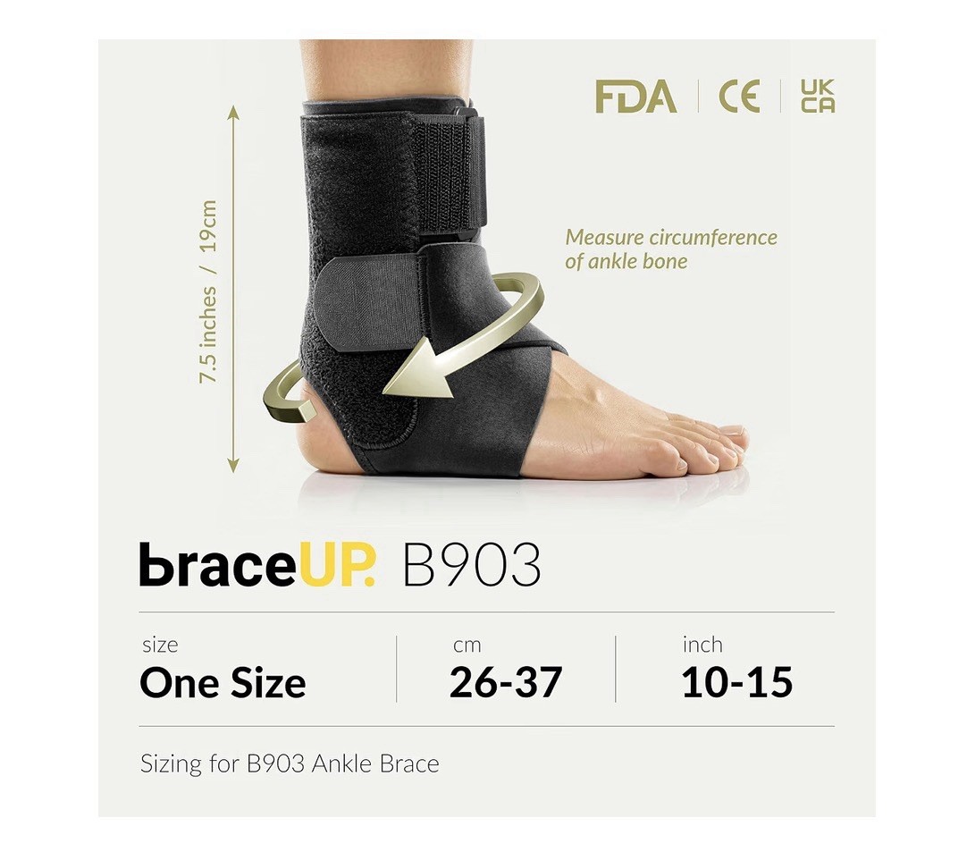 BraceUP Ankle Brace – Relieve Pain, Enhance Stability for Foot Pain, Sprained