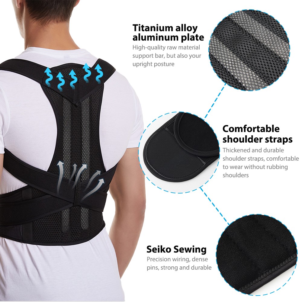 Upper Back Posture Corrector Clavicle Support Brace Straight Shoulders Strap