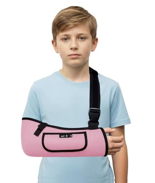 Kids Arm Sling Shoulder Immobilizer for Arm,Wrist,Elbow Injury XX-Small Pink