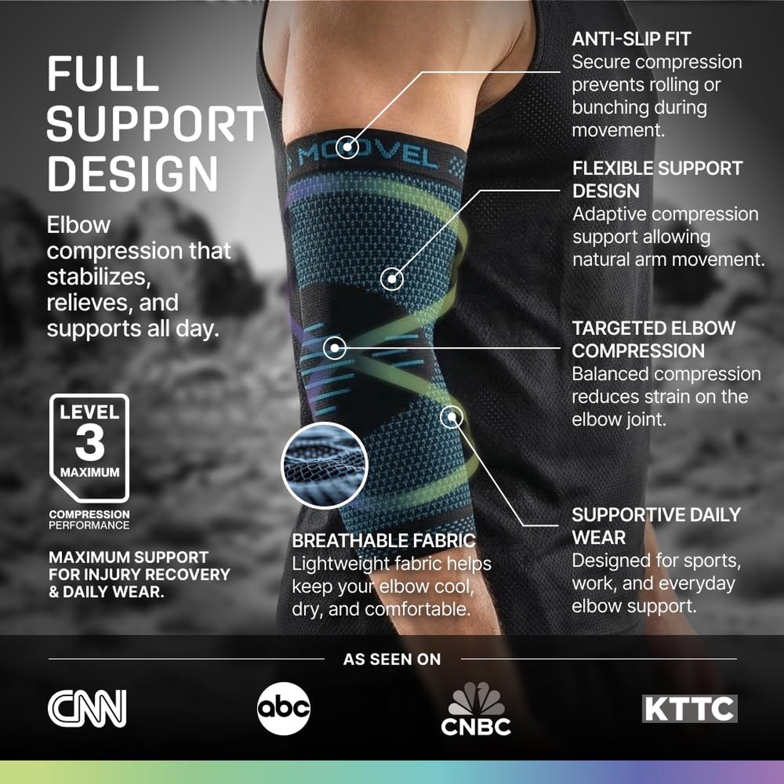 Modvel Blue Elbow Brace Large 2 Pack
