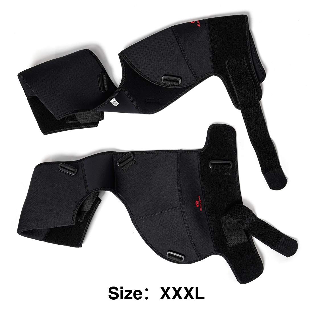 Kuangmi Double Shoulder Support Brace Strap Wrap Neoprene Protector (XXX-Large)