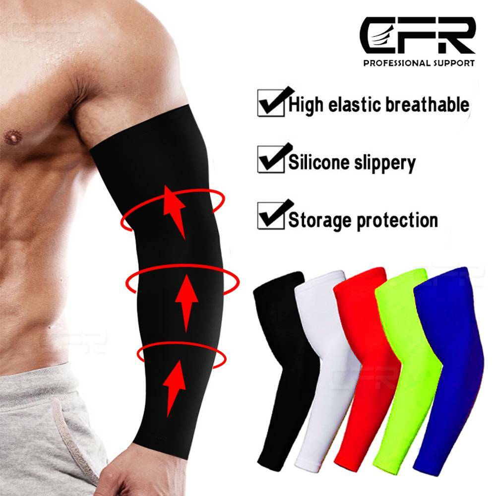 UV Sun Protection Cooling Arm Sleeves Compression Arm Brace Basketball Running