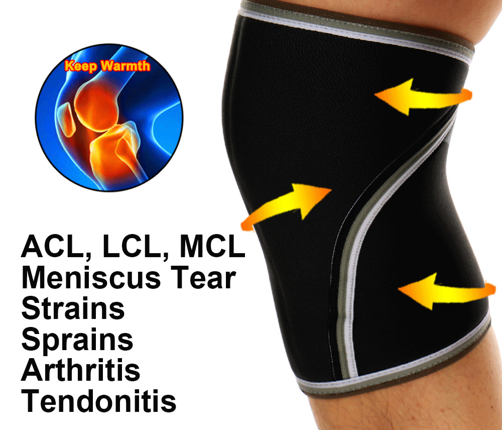 1 Pair Knee Sleeve Compression Brace Support Weight lifting Sport Pain – SMALL
