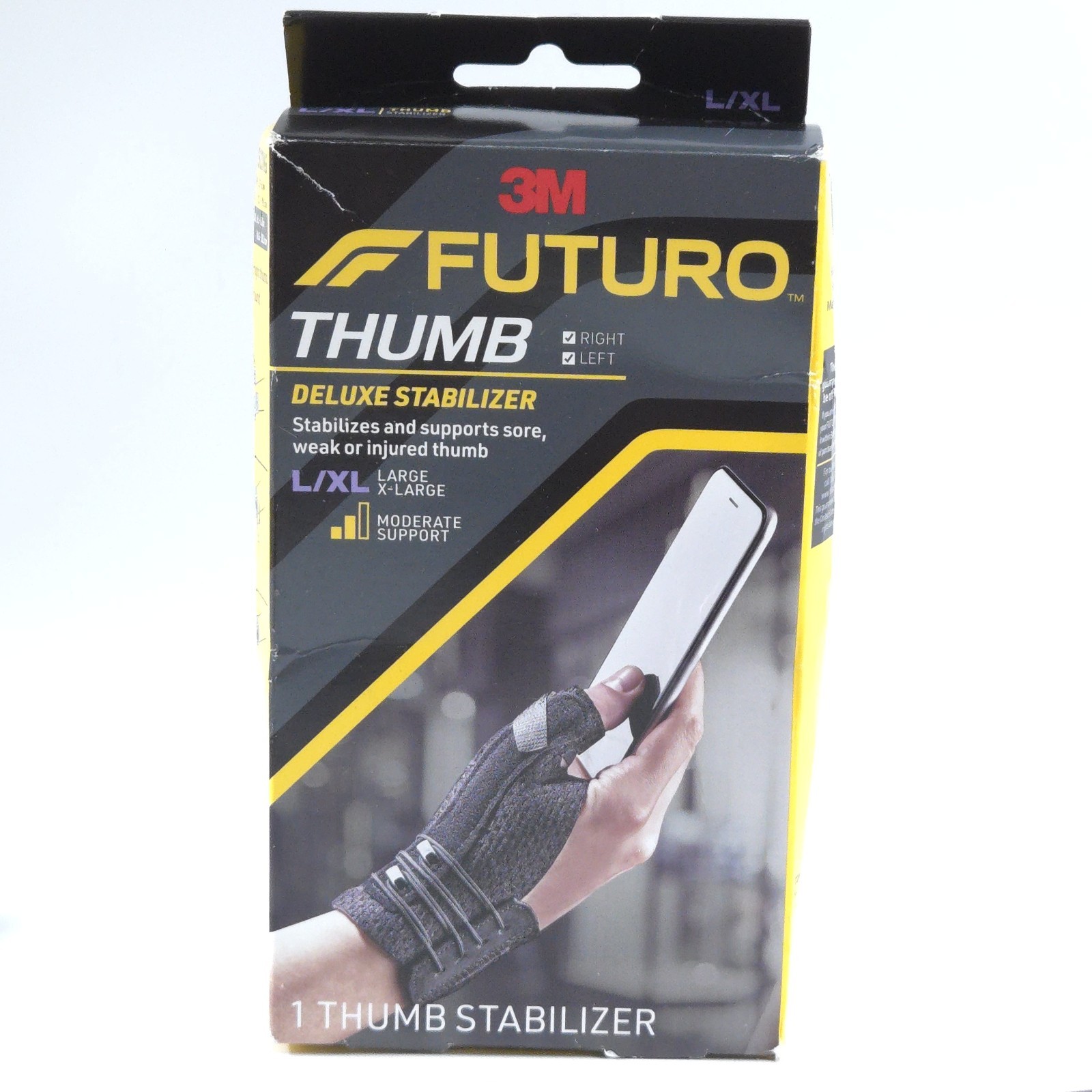 Futuro THUMB Stabilizer Deluxe LARGE / XL – 1 MODERATE stabilizer black 45844ENR