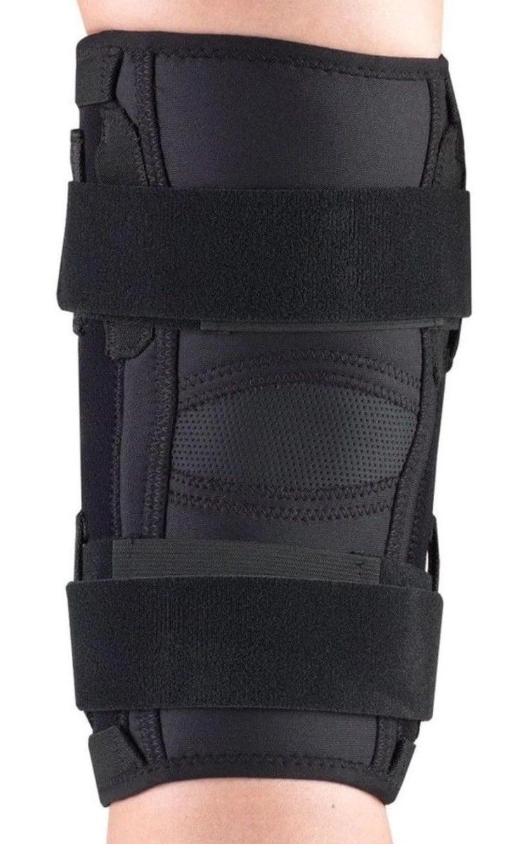OTC ORTHOTEX Knee Stabilizer Wrap With Hinged Bars (Black) 2X-Large 2544-2L