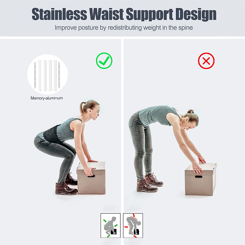 Unisex Lower Back Lumbar Support Belt Breathable Waist Brace for Pain Relief