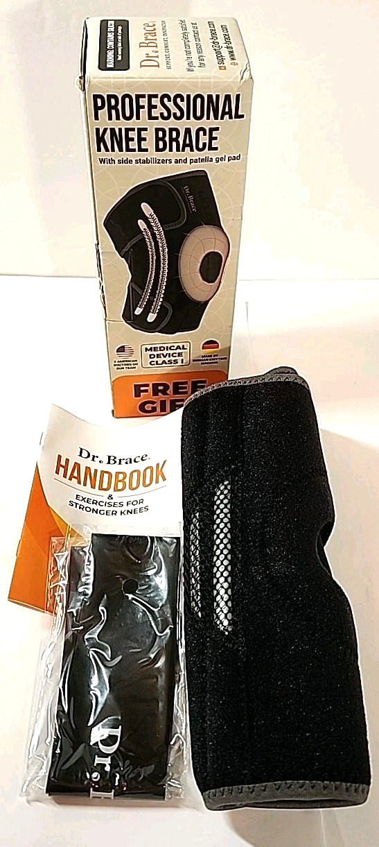 DR. BRACE ELITE Size XL Knee Brace w Side Stabilizers & Patella Gel Pads Support
