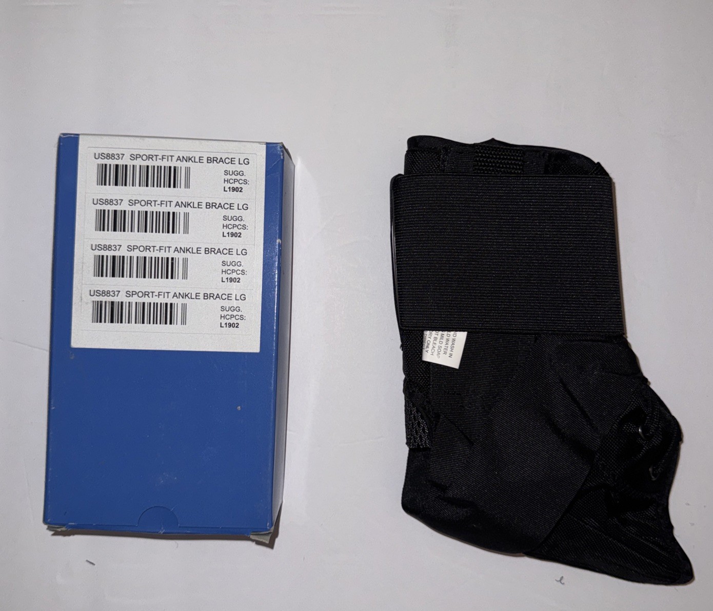 United Surgical US8837 Sport-Fit Ankle Brace, Large, Black
